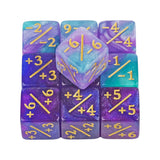 Six Sided Dice Set D6 Counters +1/+1 and -1/-1 Set  (10 Pack)