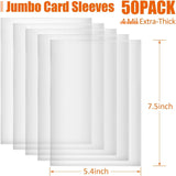 Jumbo Sleeves 5.4X7.5 Large Size Transparent Holder Protector For Oversized Cards