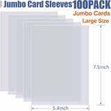 Jumbo Sleeves 5.4X7.5 Large Size Transparent Holder Protector For Oversized Cards