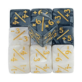 Six Sided Dice Set D6 Counters +1/+1 and -1/-1 Set  (10 Pack)