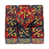 Six Sided Dice Set D6 Counters +1/+1 and -1/-1 Set  (10 Pack)