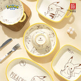 Pokémon Ceramic Tableware Set Bone China Plates Dinner Sets Microwave Safe Dinnerware Set for Home Bowl Set
