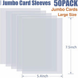 Jumbo Sleeves 5.4X7.5 Large Size Transparent Holder Protector For Oversized Cards