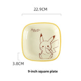 Pokémon Ceramic Tableware Set Bone China Plates Dinner Sets Microwave Safe Dinnerware Set for Home Bowl Set