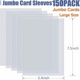 Jumbo Sleeves 5.4X7.5 Large Size Transparent Holder Protector For Oversized Cards