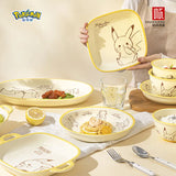 Pokémon Ceramic Tableware Set Bone China Plates Dinner Sets Microwave Safe Dinnerware Set for Home Bowl Set