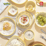 Pokémon Ceramic Tableware Set Bone China Plates Dinner Sets Microwave Safe Dinnerware Set for Home Bowl Set