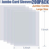 Jumbo Sleeves 5.4X7.5 Large Size Transparent Holder Protector For Oversized Cards
